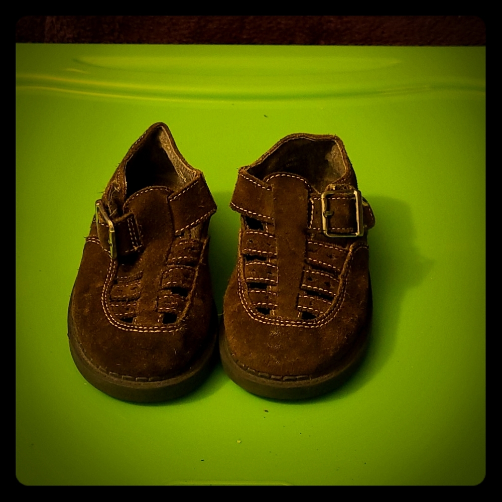 Baby Brown Buckled Shoes